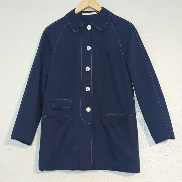 Mackintosh Jackets & Blazers - Mackintosh Navy Blue Women's Fisherman Water Repel Coastal National Preppy Coat